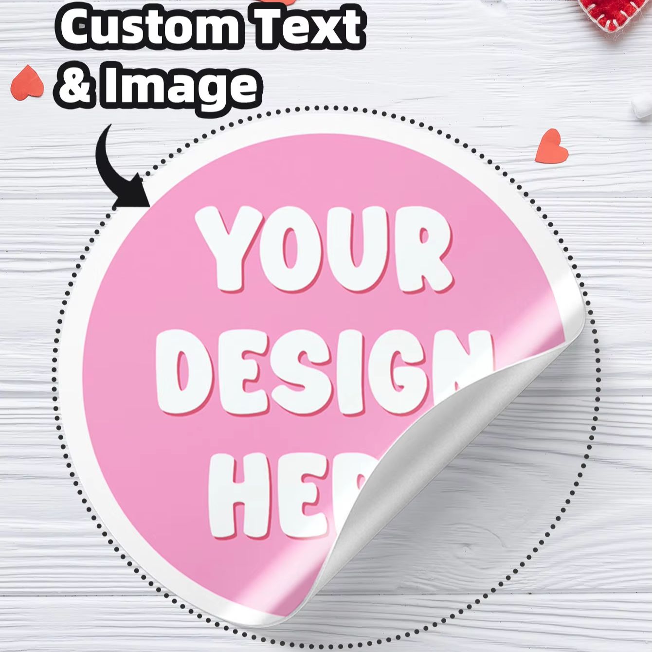 Personalised Candle Label - ملصقات دائرية مخصصة مقاومة للماء 1/48/96