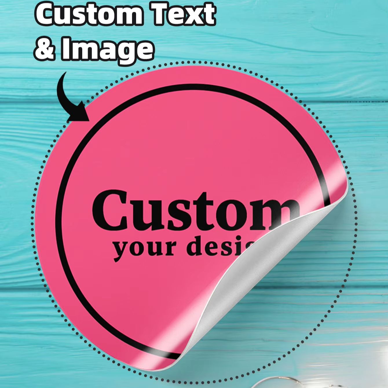 Personalised Candle Label - 1-180 قطعة ملصقات دائرية مخصصة مقاومة