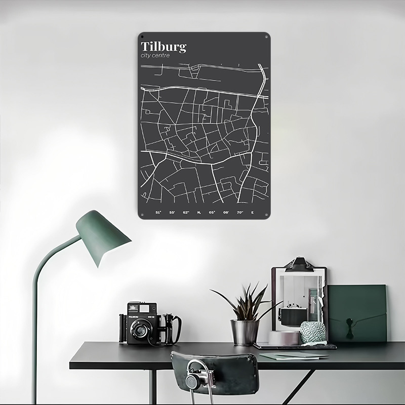 خريطة مركز مدينة تيلبورغ مطبوع - مراجعة Custom Map Poster وسعره