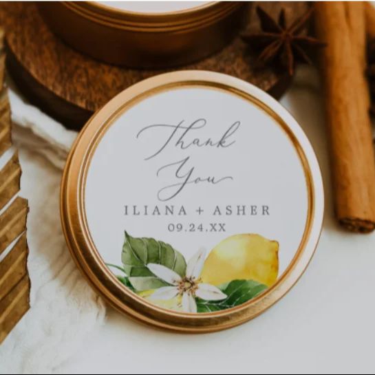 مخصص الليمون الزفاف شكرا لك مل - مراجعة Personalised Candle Label وسعره