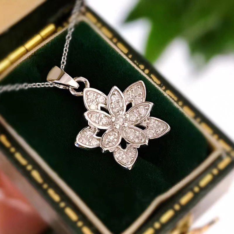 925 فضة زهرة قلادة شخصية سحر ش - مراجعة Birth Flower Necklace وسعره